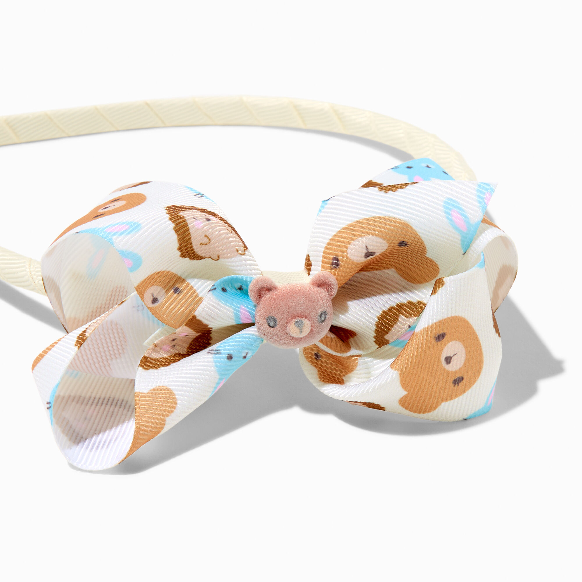Claire's Club Animal Print Loopy Bow Headband Set - 3 Pack,