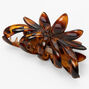 Medium Flower Tortoiseshell Hair Claw - Brown,