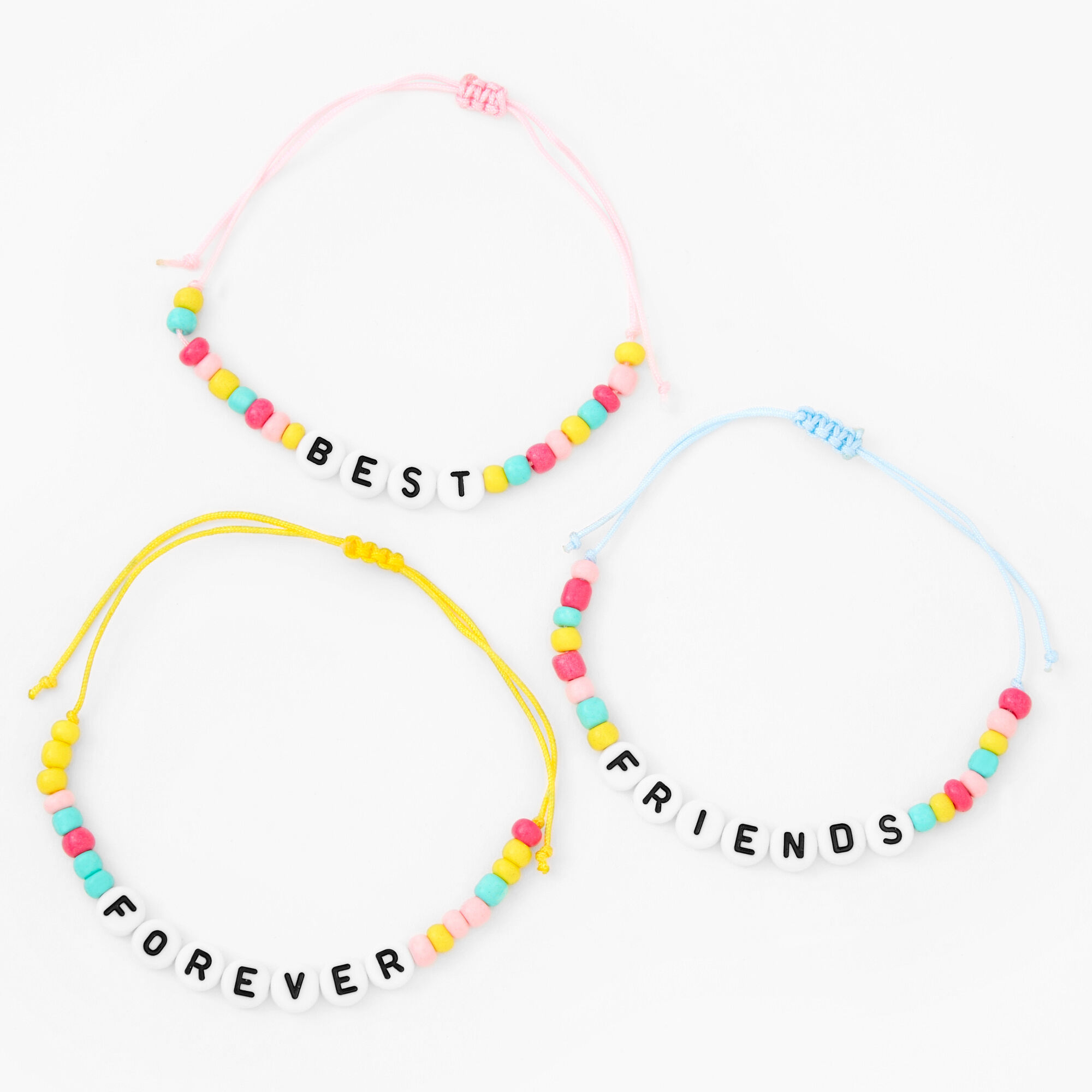 Best Friends Forever Beaded Bracelets 3 pack Claire s US