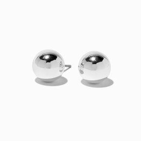 Silver-tone Ball Stud Earrings,