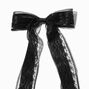 Black Lace Satin Hair Bow Clip,