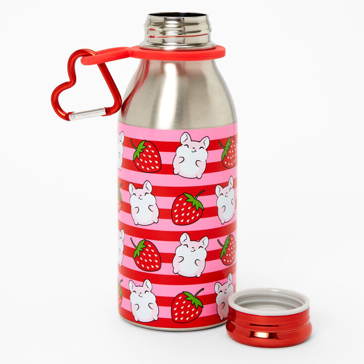 Strawberry Hamster Metal Water Bottle,