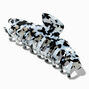 Black &amp; White Large Marbled Hair Claw,