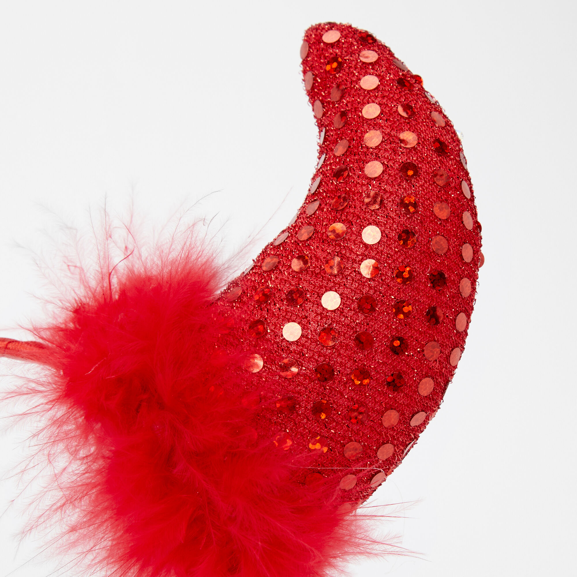 sequin devil horns