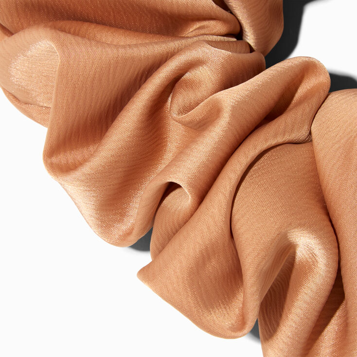 Giant Tan Silky Hair Scrunchie,