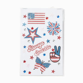 Patriotic Glittery Body Stickers,