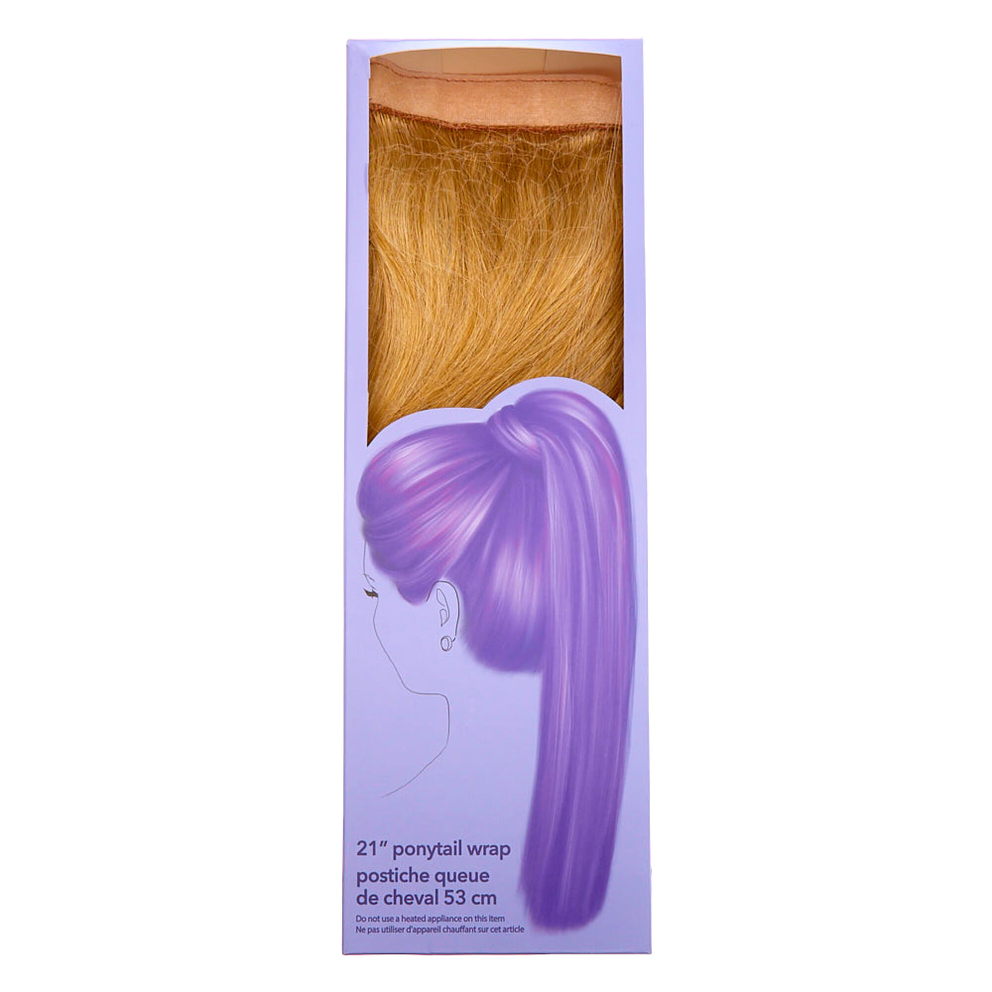 Faux Straight Hair Ponytail Wrap - Blonde | Claire's