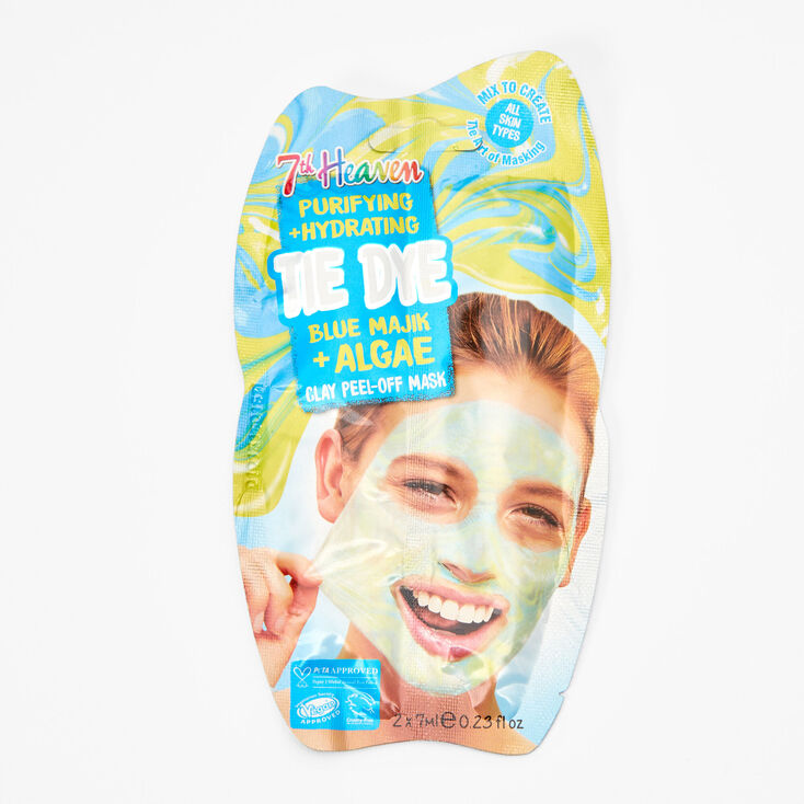 7th Heaven Tie Dye Blue Magik + Algae Clay Peel Off Face Mask,