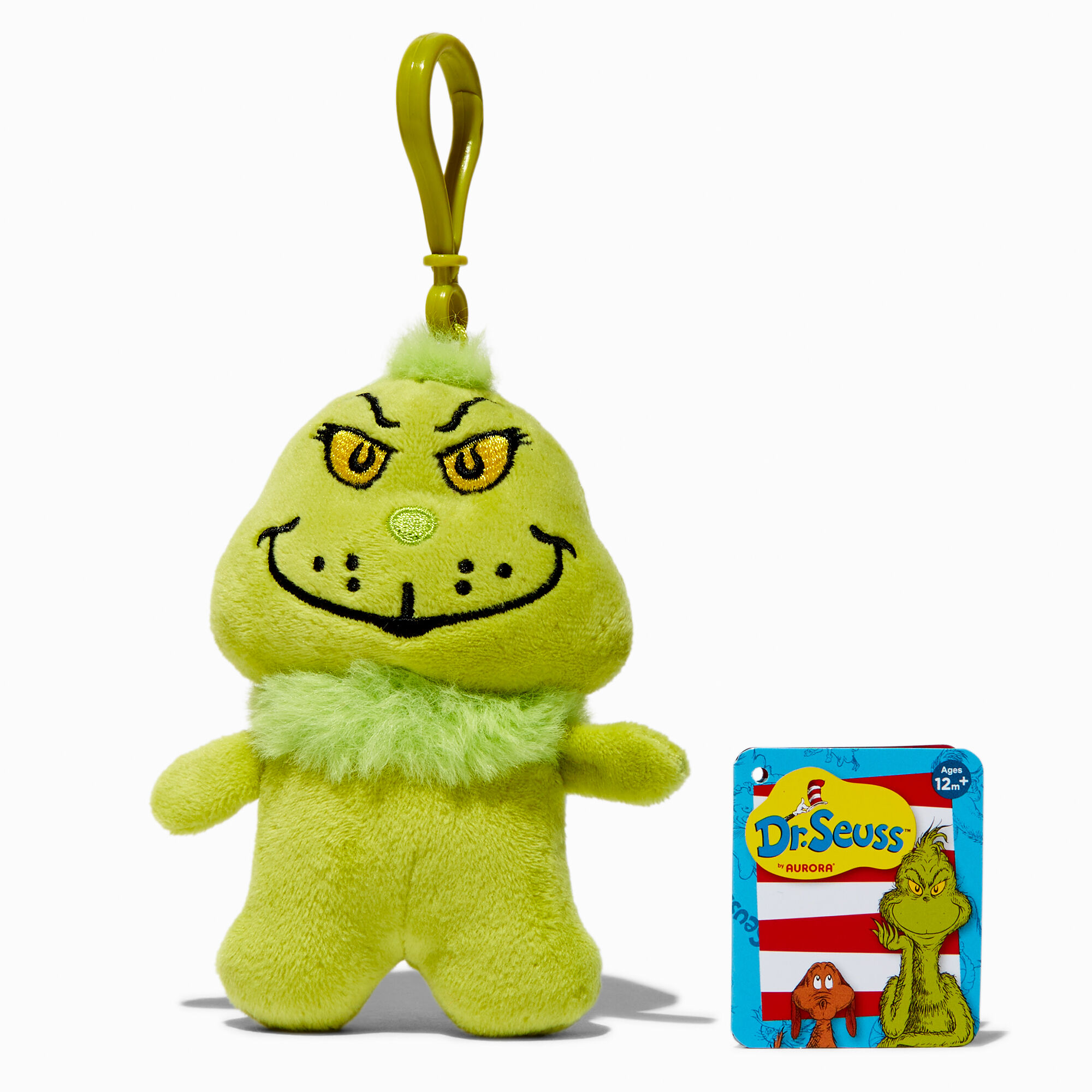 View Claires Dr Seuss The Grinch 5 ClipOn Plush Toy information