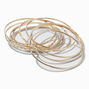 Gold Textured Bangle Bracelets - 10 Pack,