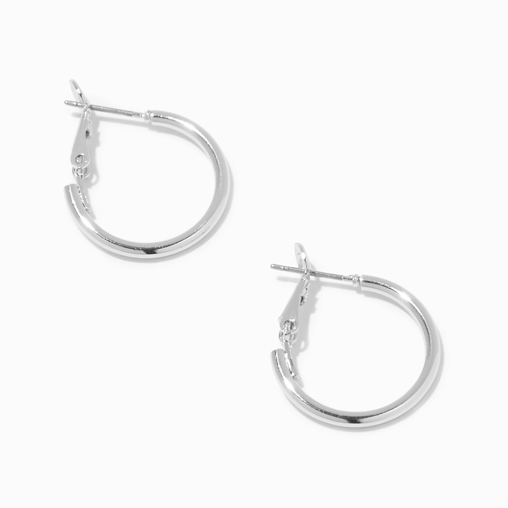 View Claires Recycled Jewelry Tone 20MM Hoop Earrings Silver information