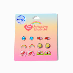 Care Bears&reg; x Strawberry Shortcake&trade; Claire&#39;s Exclusive Stud Earrings - 6 Pack,