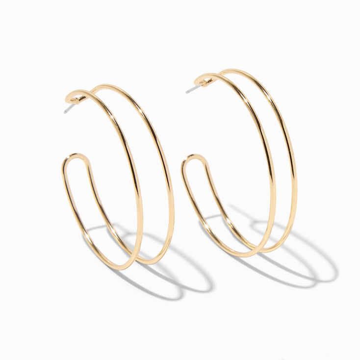 Gold-tone 40MM Double Hoop Earrings,