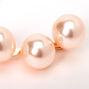 &Eacute;pingles plates avec grandes perles d&rsquo;imitation couleur dor&eacute; rose - Rose tendre, lot de 2,