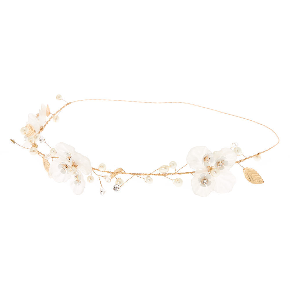gold flower crown