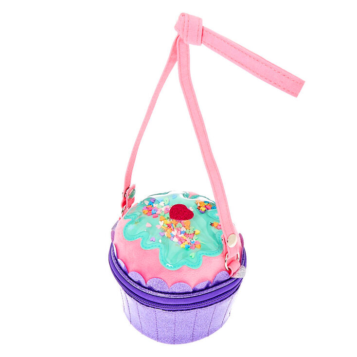 Claire&#39;s Club Cupcake Crossbody Bag - Purple,