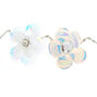 Holographic Mermaid Flower Crown Headwrap - Silver,