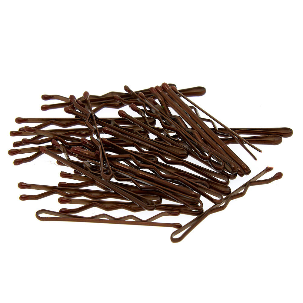 Mini Bobby Pins - Brown, 30 Pack,