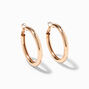 Gold-tone Tube 40mm Hoop Earrings,