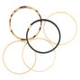 Gold Resin Tortoiseshell Bangle Bracelets - 5 Pack,