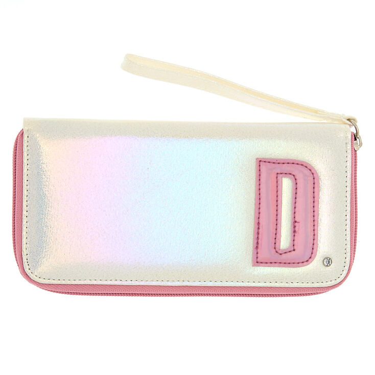 Claire's Pochette poignet nacrée à initiale D