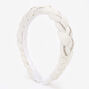 Rhinestone Braided Headband - White,
