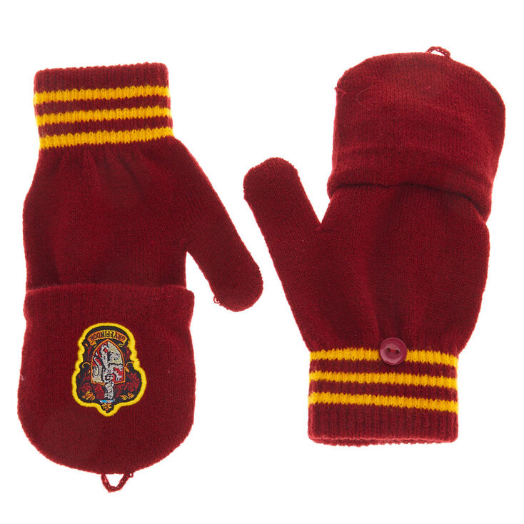 Harry Potter&trade; Gryffindor Fingerless Gloves With Mitten Flap,