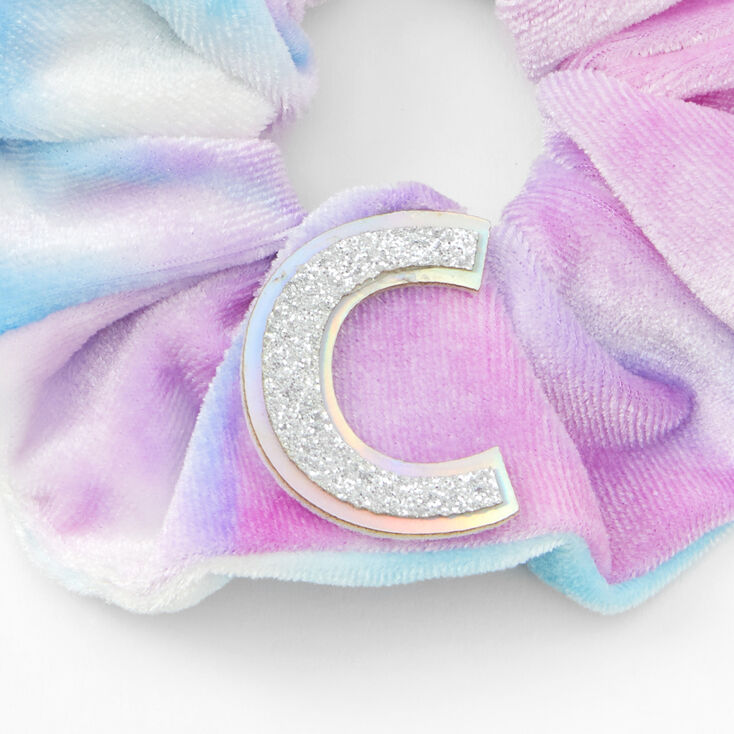 Medium Initial Ombre Hair Scrunchie - C,