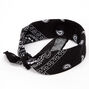 Bandeau bandana &agrave; motif cachemire noir,