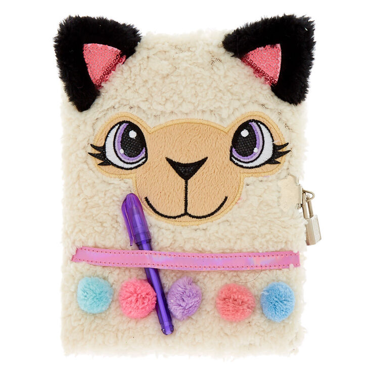 Journal &agrave; cadenas en peluche Lainey le lama,