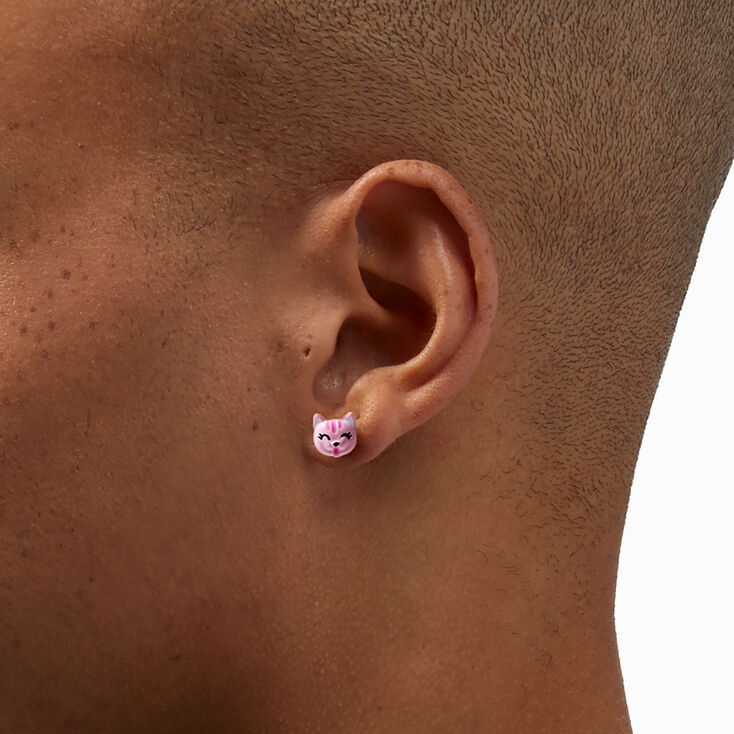 Pink Corgi Dog Front &amp; Back Earrings,