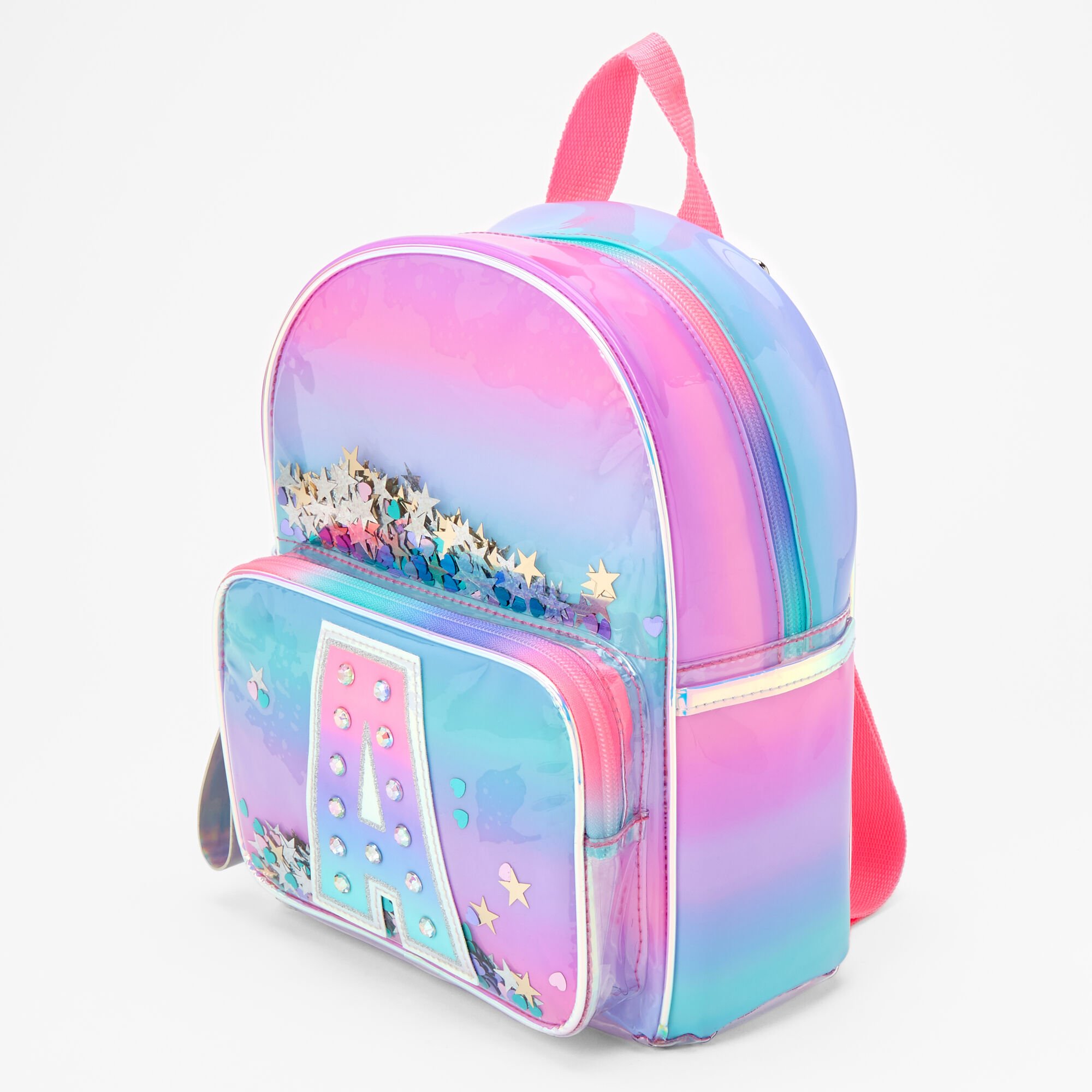 Ombre Shaker Initial Mini Backpack A Claire s US
