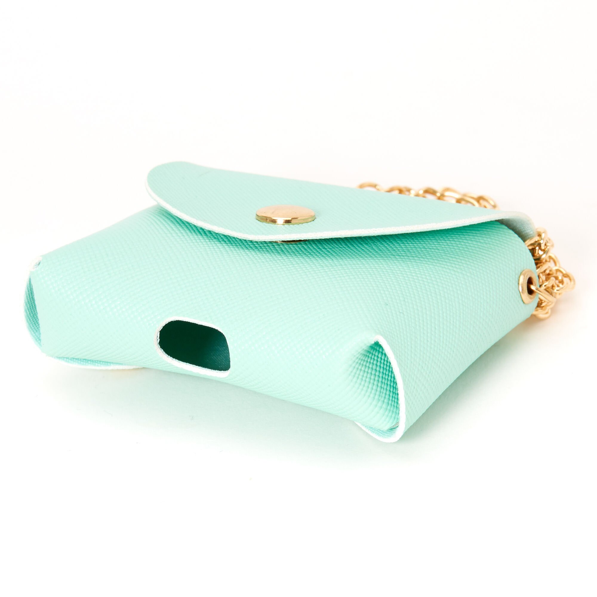 Étui pour écouteurs mini porte-monnaie vert menthe pastel - Compatible avec les AirPods® de Apple,