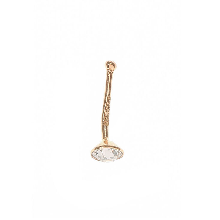 Sterling Silver 22G Rose Gold Fancy Nose Stud