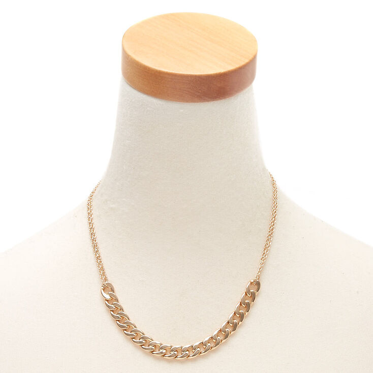 Gold Double Chain Necklace,