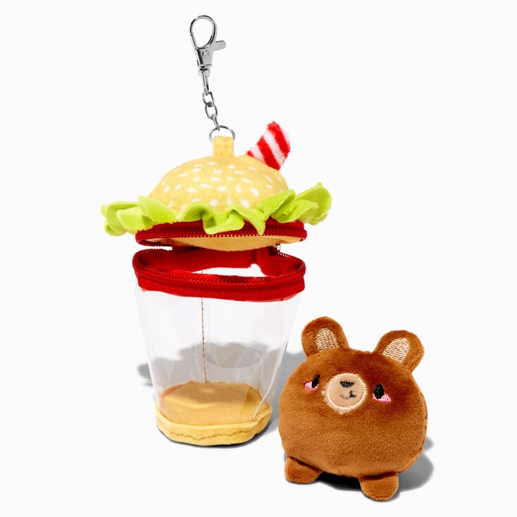 Burger Bear Cup Keychain Pouch,
