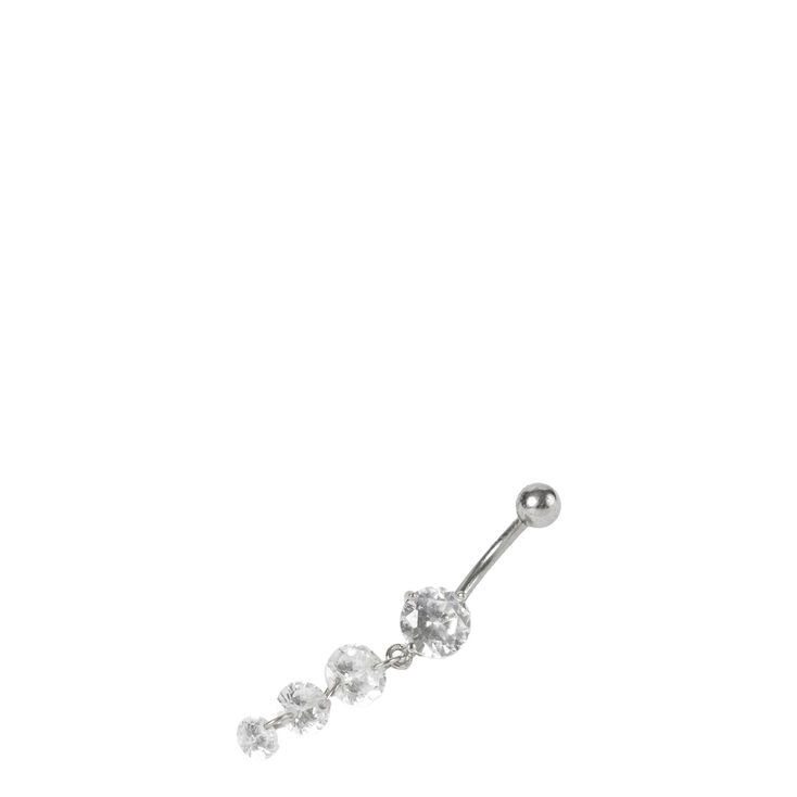 14G Crystal Dangle Belly Ring,