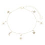 Silver Cosmos Charm Anklet,