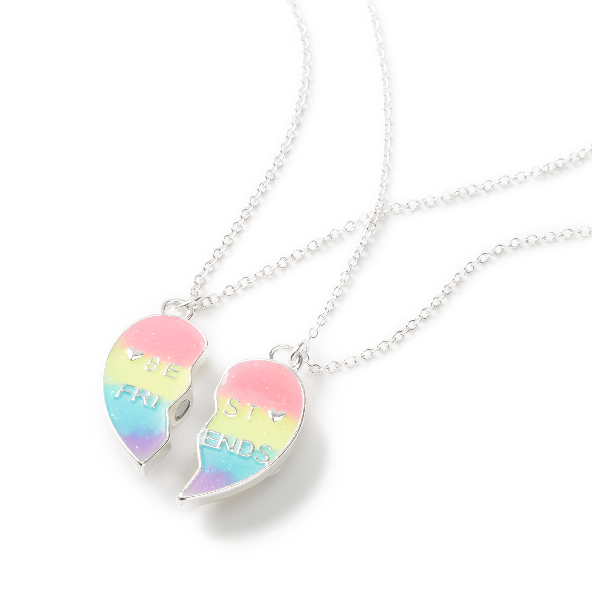 Best Friends Bright Tie Dye Split Heart Pendant Necklaces - 2 Pack | Bff  necklaces, Best friend necklaces, Friend necklaces