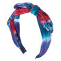 Dark Tie Dye Knotted Bow Headband - Navy,