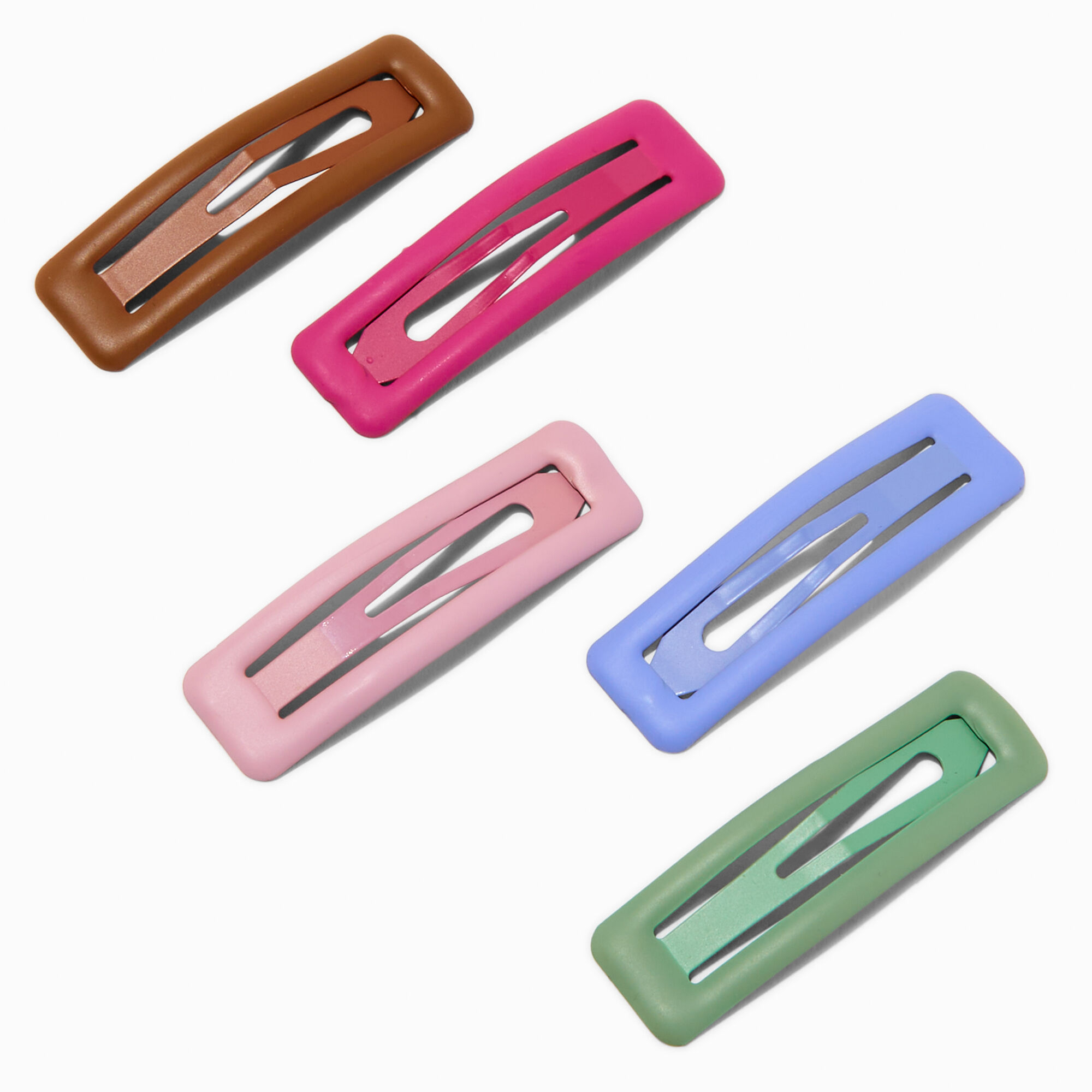 Matte Squiggle Hair Clips - 5 Pack,