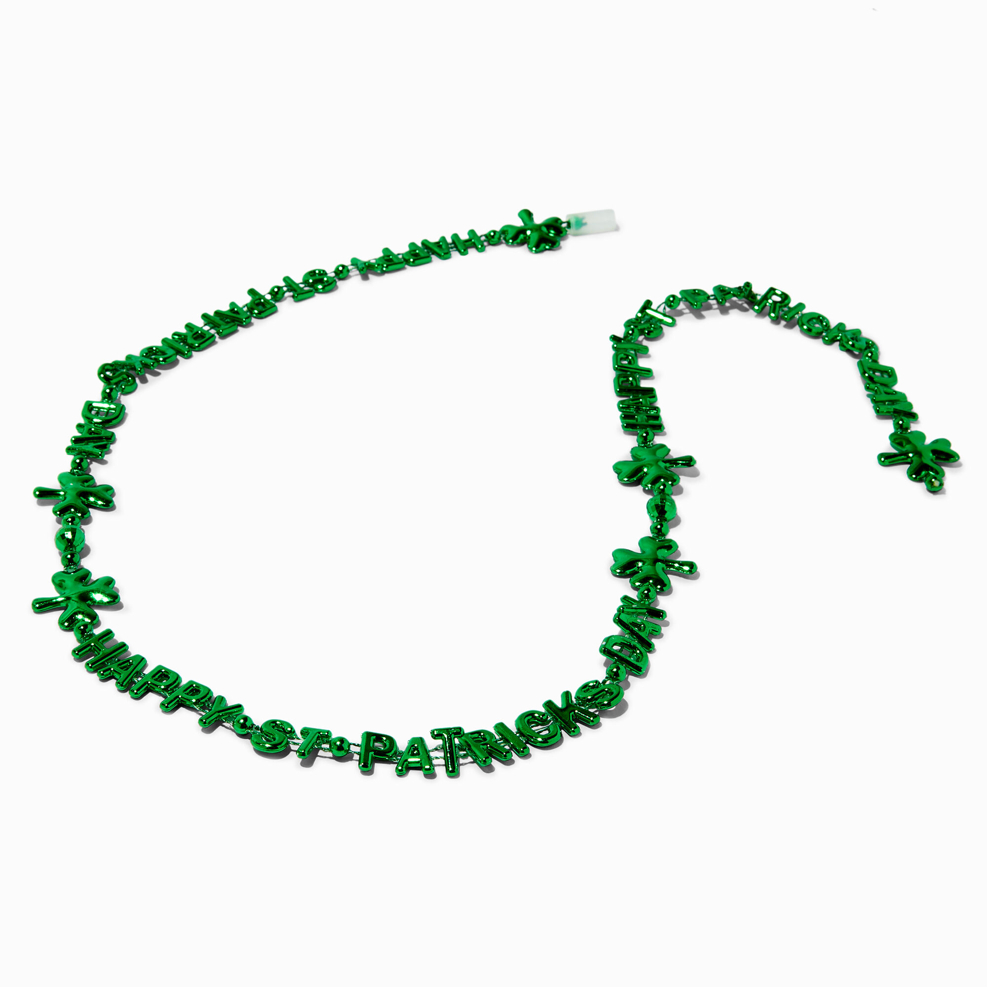 St. Patrick's Day Shamrocks Beaded Necklace Set - 6 Pack,