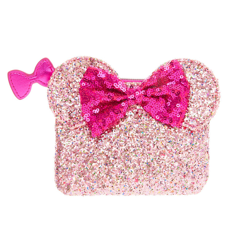 Claire's Porte-monnaie à paillettes roses oreilles de Minnie Mouse de Disney®