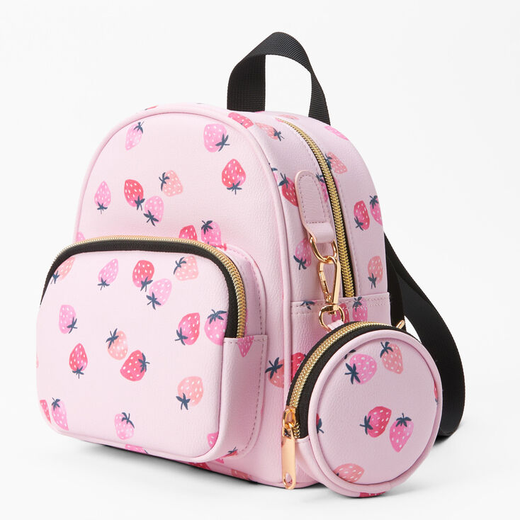 Pink Strawberry Mini Backpack