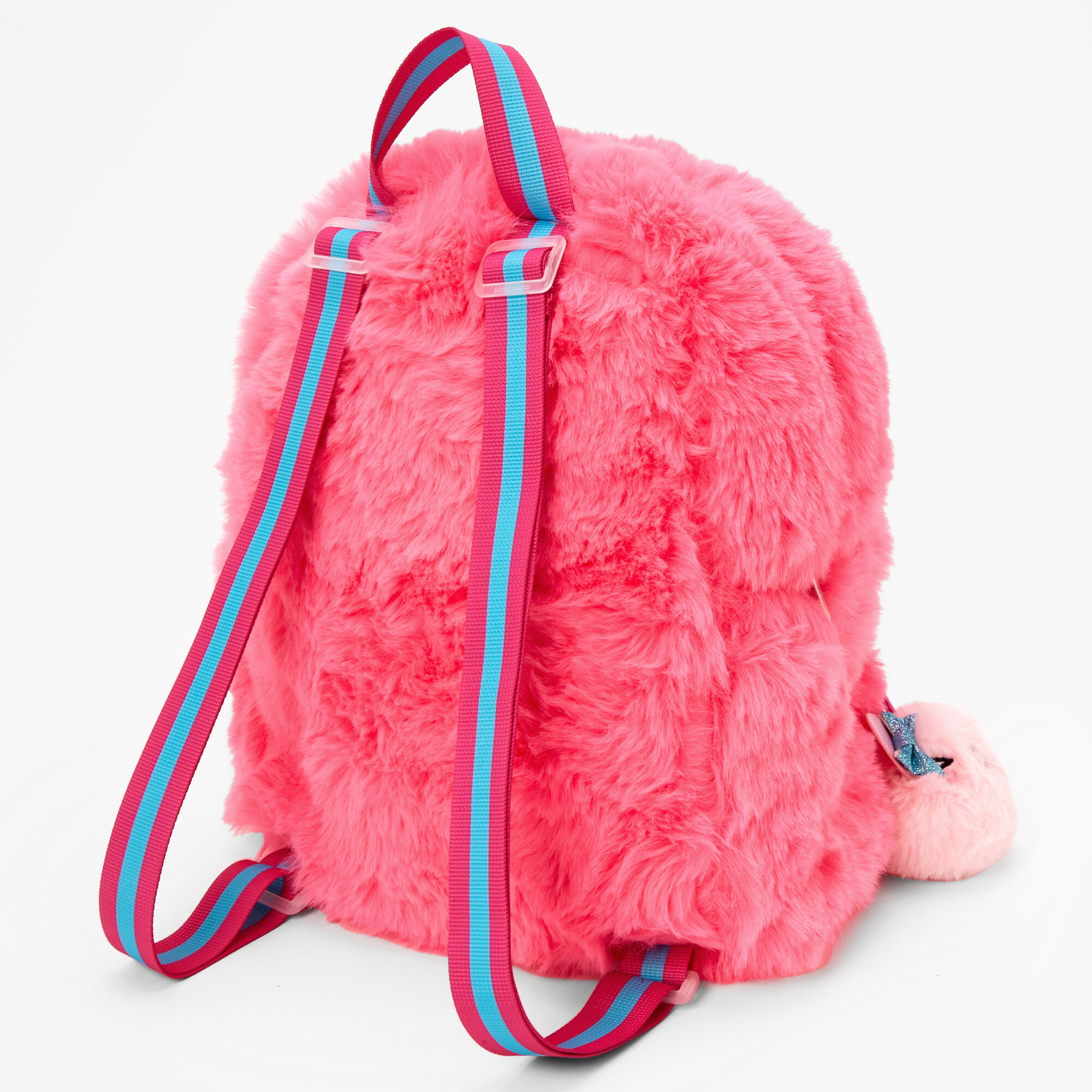 Sac a dos en fausse fourrure rose bonbon chaton Claire s FR