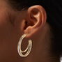 Mixed Metal Two-Toned 40MM Hoop Earrings ,