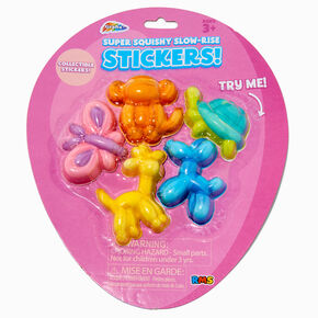 Grafix&reg; Balloon Animal Super Squishy Slow-Rise Stickers - 5 Pack,