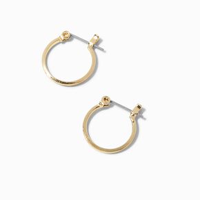 Gold-tone Squared 15mm Hoop Earrings,