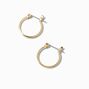 Gold-tone Squared 15mm Hoop Earrings,