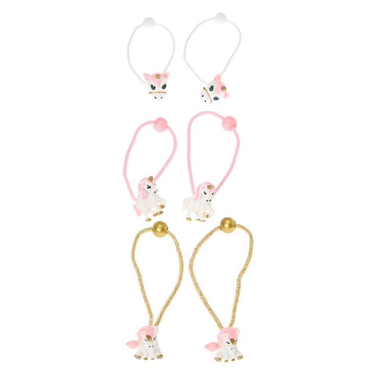 Lot de 6&nbsp;&eacute;lastiques th&egrave;me licorne,